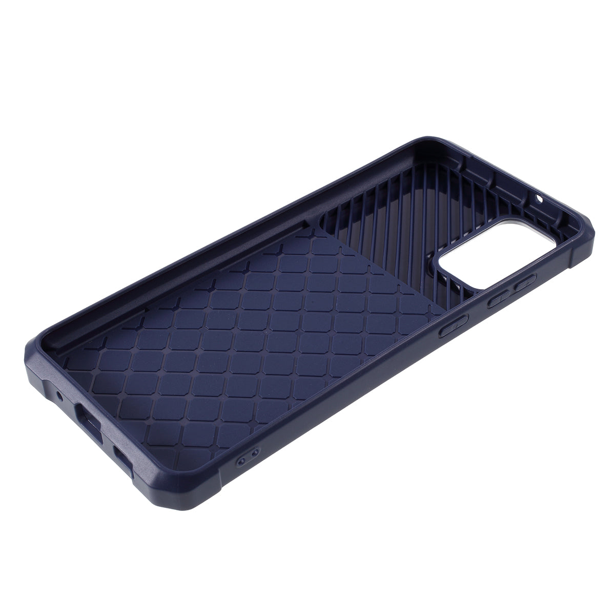 Phone Cover with Card Slot and Elastic Finger Ring Strap Protective shell for Samsung Galaxy S20 Plus/S20 Plus 5G  - Dark Blue