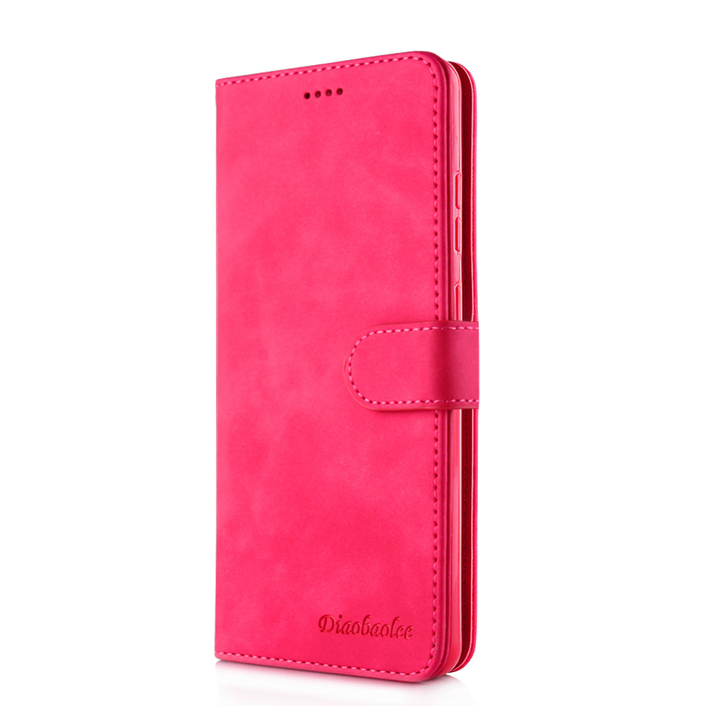 DIAOBAOLEE Leather with Wallet Stand Phone Cover for Samsung Galaxy S20 Ultra - Rose