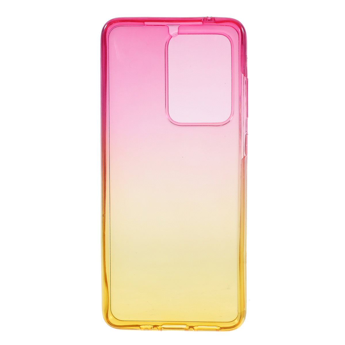 Gradient Color TPU Shell Front + Back Full Protection Phone Casing for Samsung Galaxy S20 Ultra - Rose / Yellow