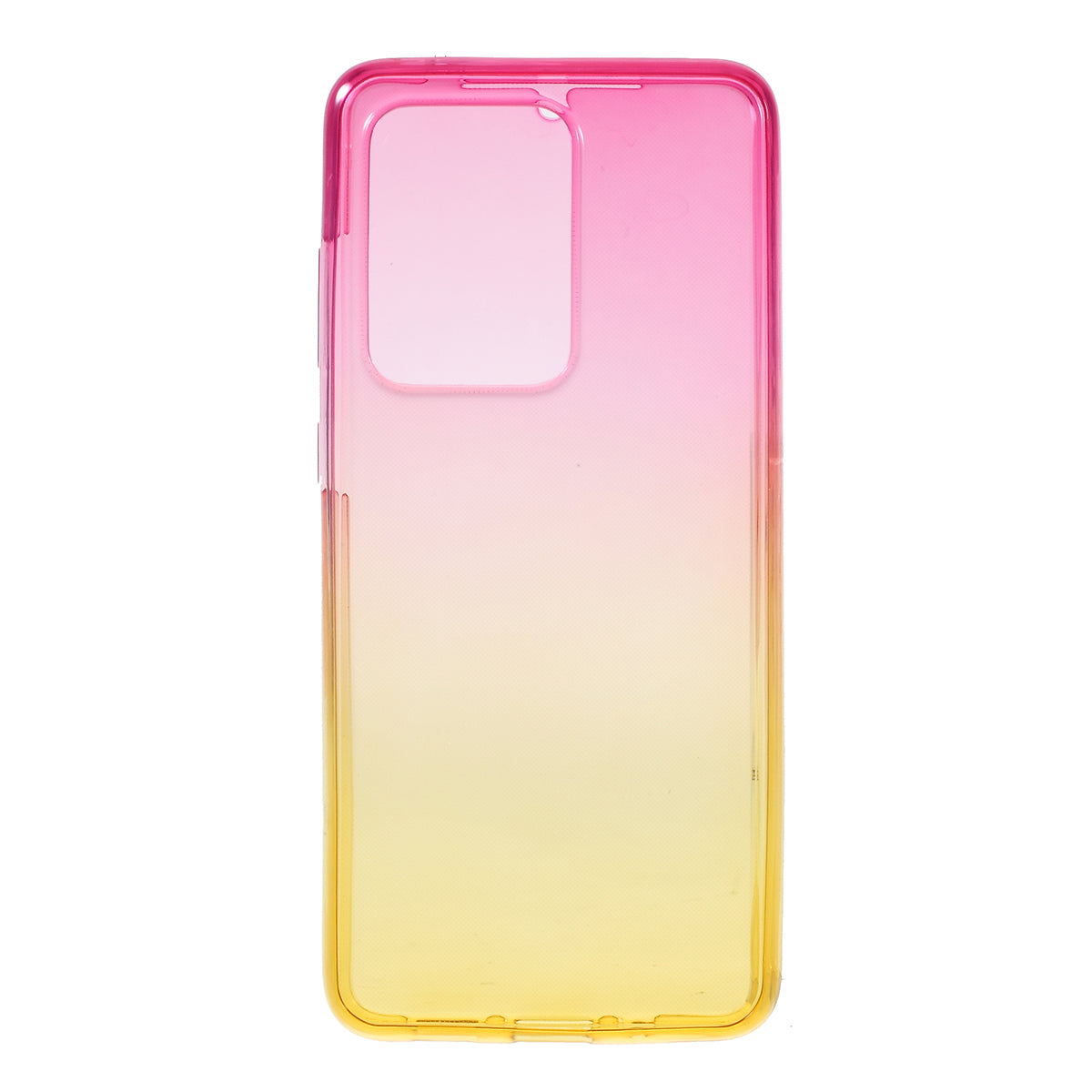 Gradient Color TPU Shell Front + Back Full Protection Phone Casing for Samsung Galaxy S20 Ultra - Rose / Yellow