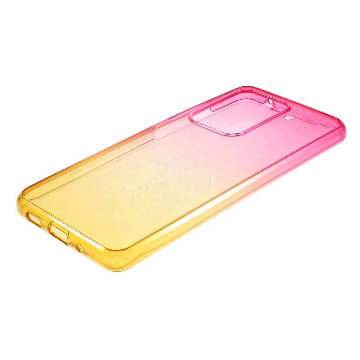 Gradient Color TPU Shell Front + Back Full Protection Phone Casing for Samsung Galaxy S20 Ultra - Rose / Yellow