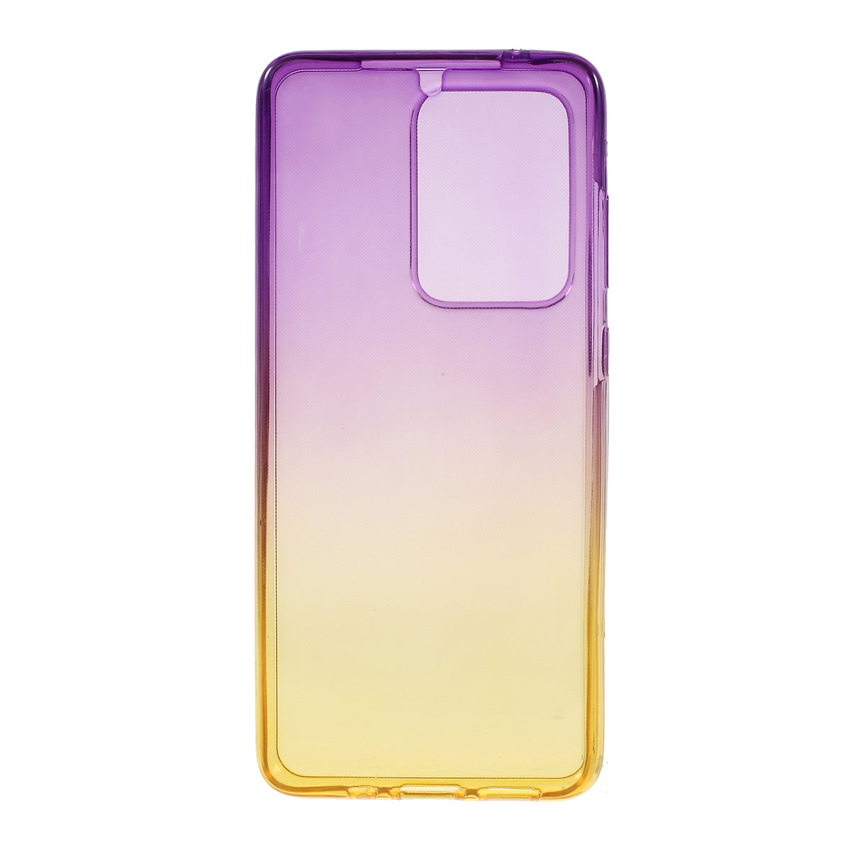 Gradient Color TPU Shell Front + Back Full Protection Phone Casing for Samsung Galaxy S20 Ultra - Purple / Yellow