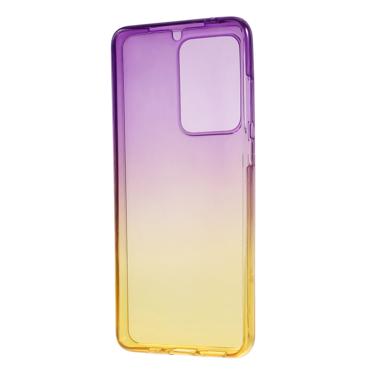 Gradient Color TPU Shell Front + Back Full Protection Phone Casing for Samsung Galaxy S20 Ultra - Purple / Yellow