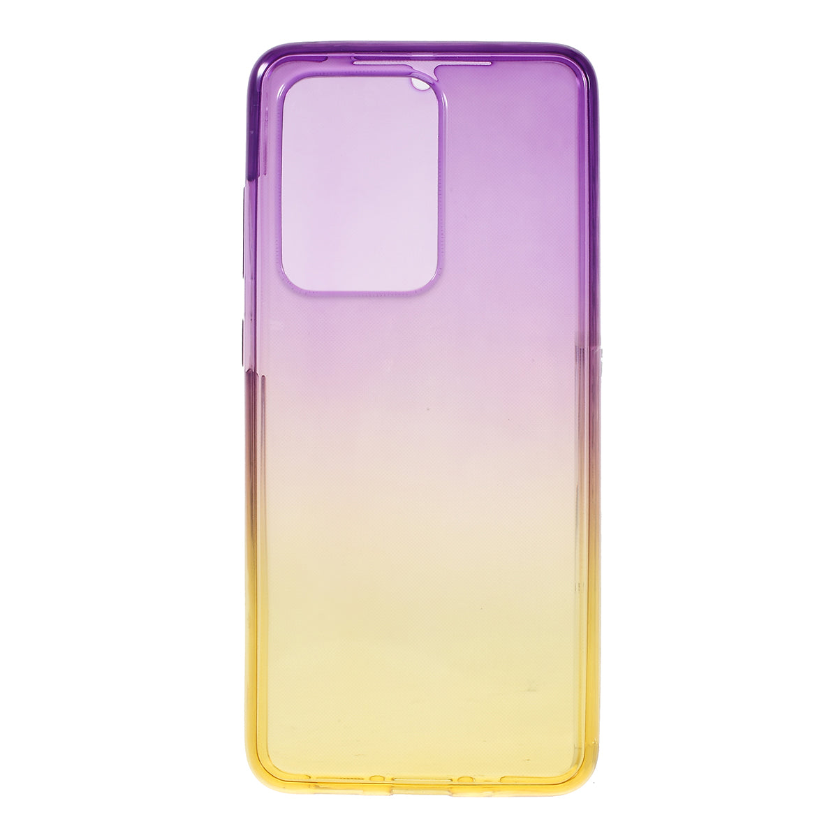 Gradient Color TPU Shell Front + Back Full Protection Phone Casing for Samsung Galaxy S20 Ultra - Purple / Yellow