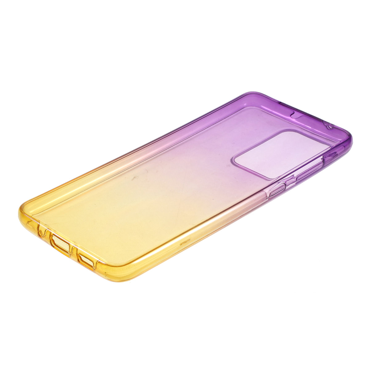 Gradient Color TPU Shell Front + Back Full Protection Phone Casing for Samsung Galaxy S20 Ultra - Purple / Yellow