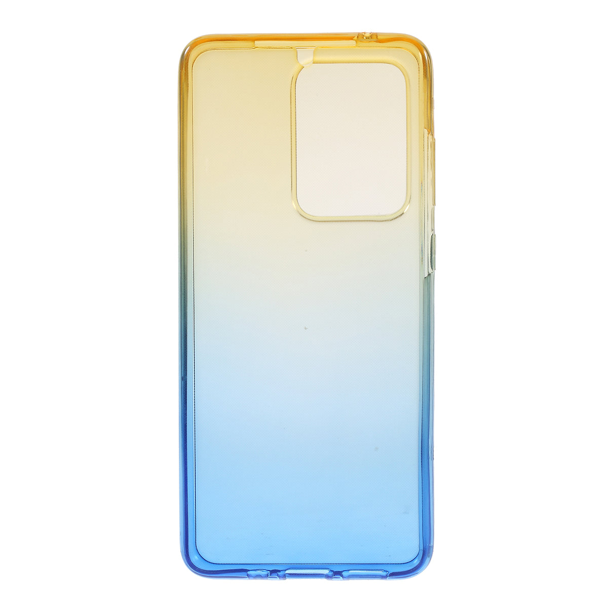 Gradient Color TPU Shell Front + Back Full Protection Phone Casing for Samsung Galaxy S20 Ultra - Yellow / Blue