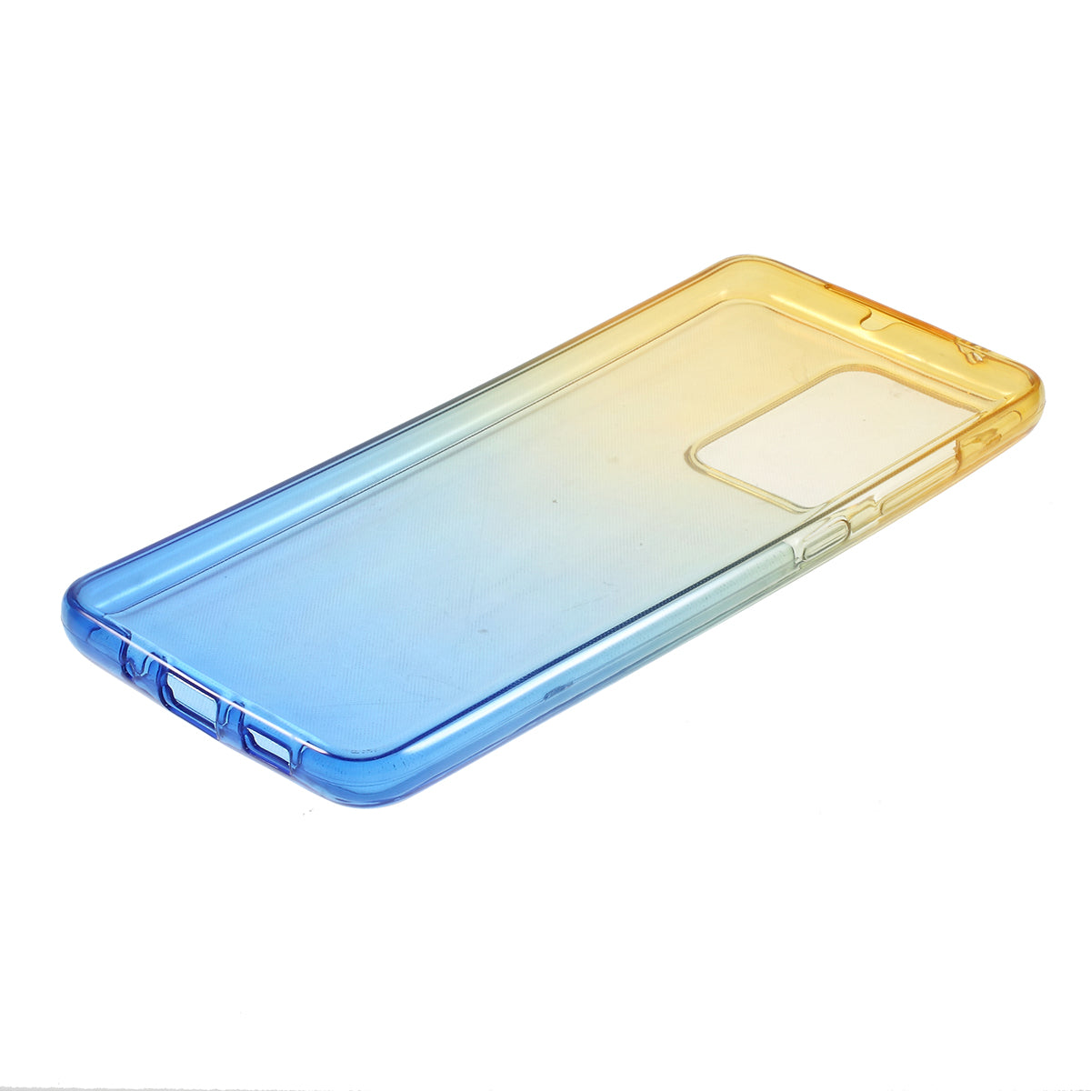 Gradient Color TPU Shell Front + Back Full Protection Phone Casing for Samsung Galaxy S20 Ultra - Yellow / Blue