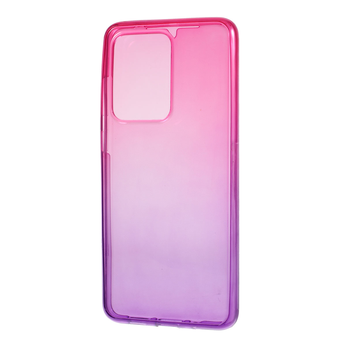 Gradient Color TPU Shell Front + Back Full Protection Phone Casing for Samsung Galaxy S20 Ultra - Rose / Purple