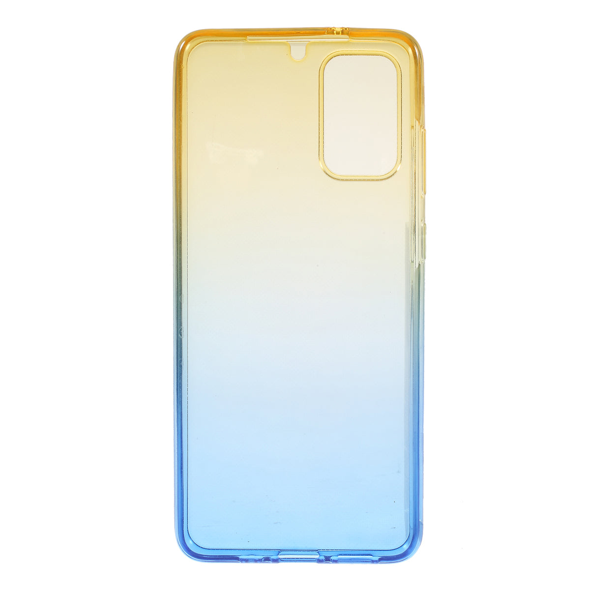 Gradient Color Front + Back 2-Piece Full Protection TPU Case for Samsung Galaxy S20 Plus - Yellow / Blue