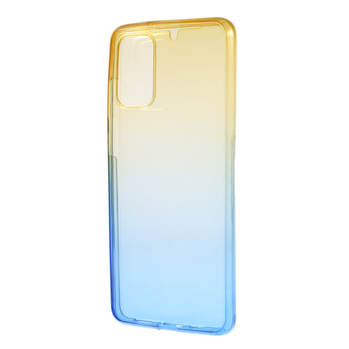 Gradient Color Front + Back 2-Piece Full Protection TPU Case for Samsung Galaxy S20 Plus - Yellow / Blue