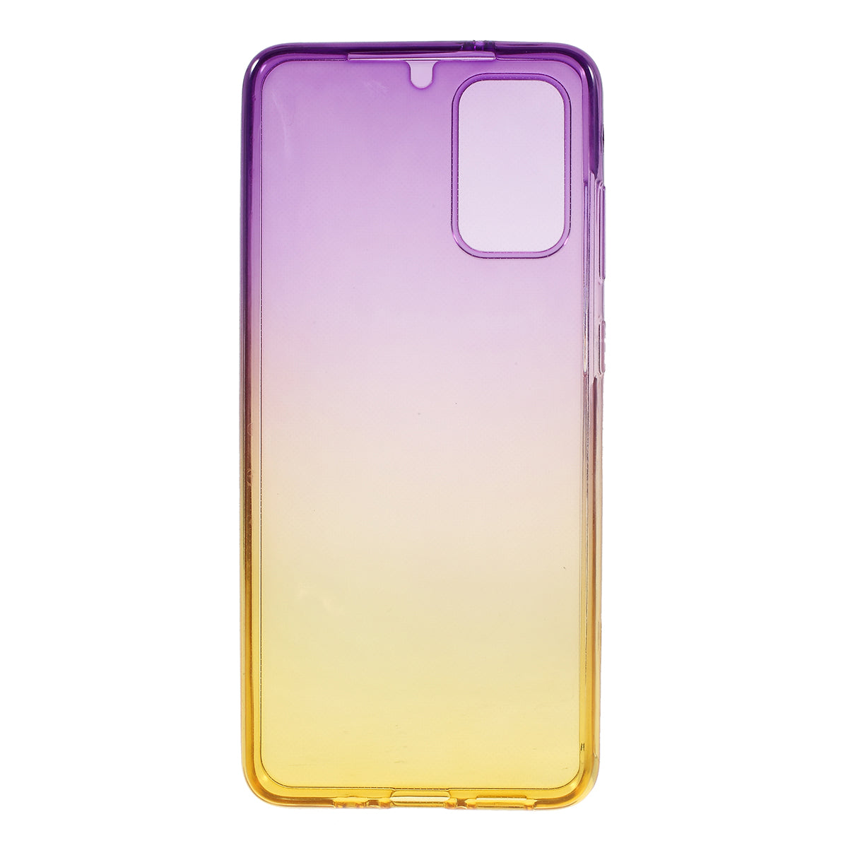 Gradient Color Front + Back 2-Piece Full Protection TPU Case for Samsung Galaxy S20 Plus - Purple / Yellow