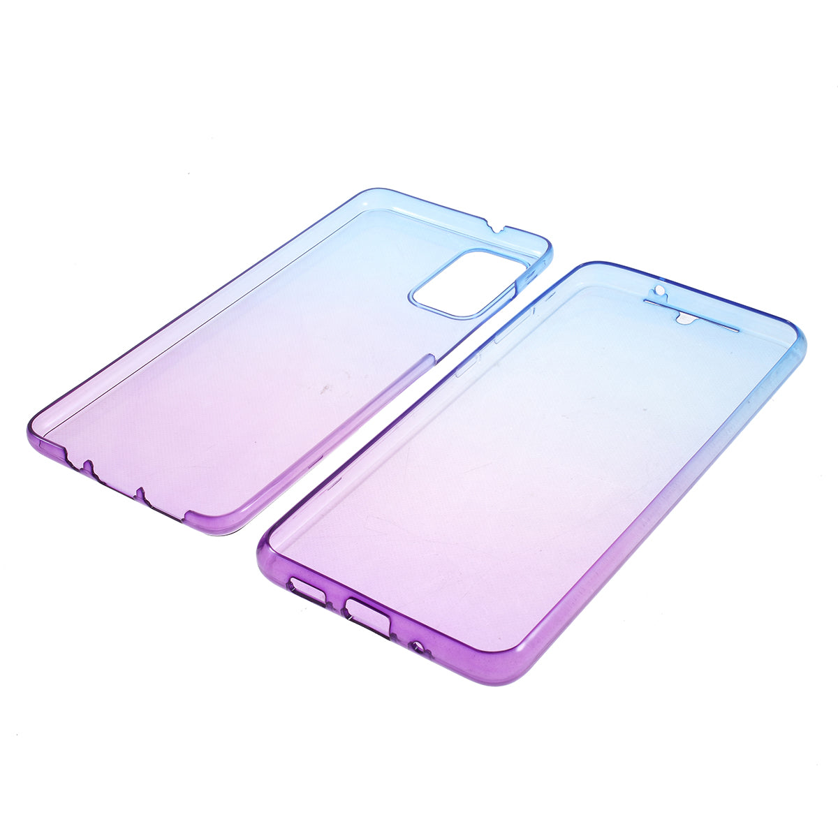 Gradient Color Front + Back 2-Piece Full Protection TPU Case for Samsung Galaxy S20 Plus - Blue / Purple