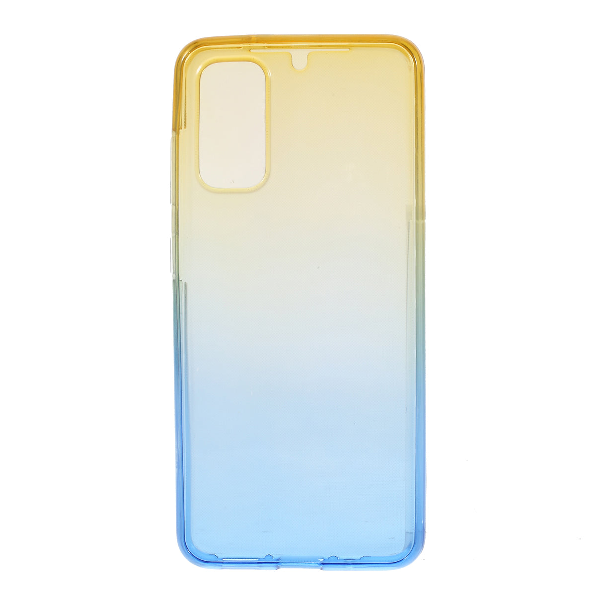 Gradient Color All-wrapped 2-Piece TPU Mobile Case for Samsung Galaxy S20 4G/S20 5G - Yellow / Blue