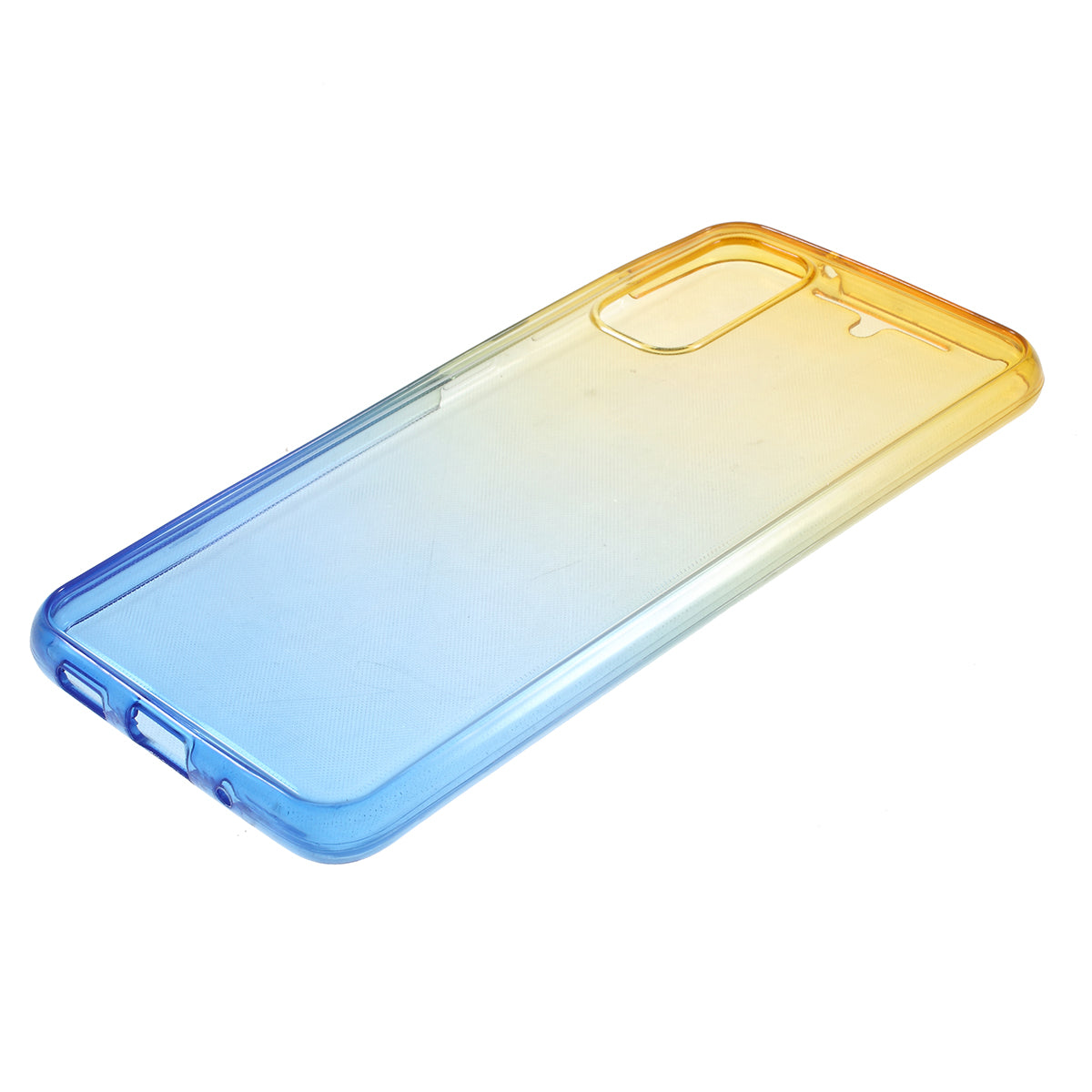 Gradient Color All-wrapped 2-Piece TPU Mobile Case for Samsung Galaxy S20 4G/S20 5G - Yellow / Blue