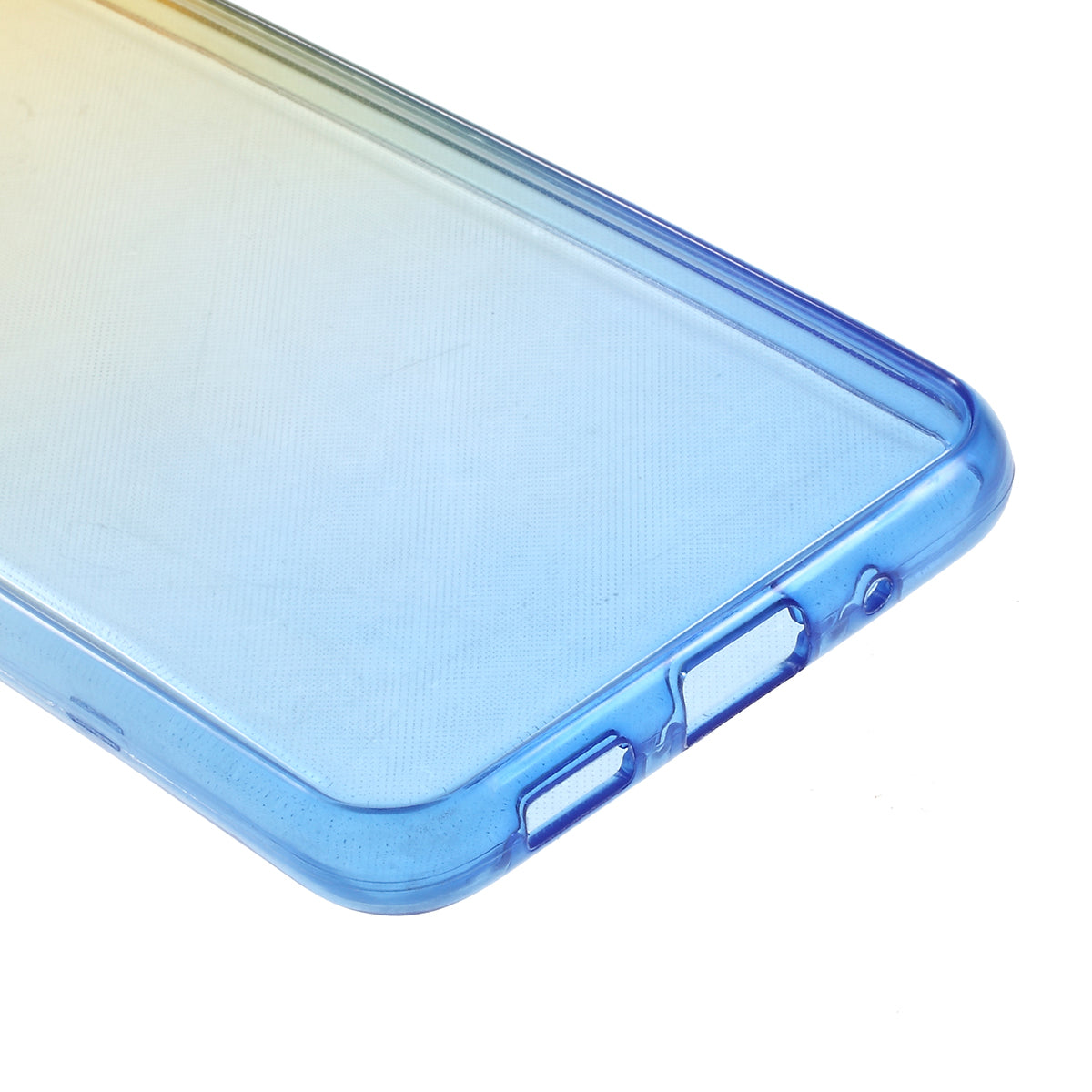 Gradient Color All-wrapped 2-Piece TPU Mobile Case for Samsung Galaxy S20 4G/S20 5G - Yellow / Blue