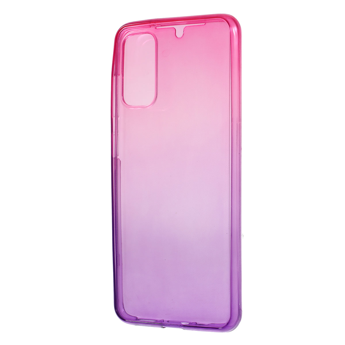 Gradient Color All-wrapped 2-Piece TPU Mobile Case for Samsung Galaxy S20 4G/S20 5G - Rose / Purple