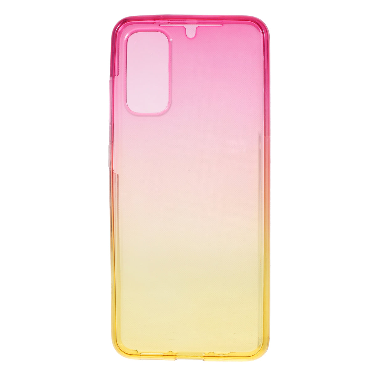 Gradient Color All-wrapped 2-Piece TPU Mobile Case for Samsung Galaxy S20 4G/S20 5G - Rose / Yellow