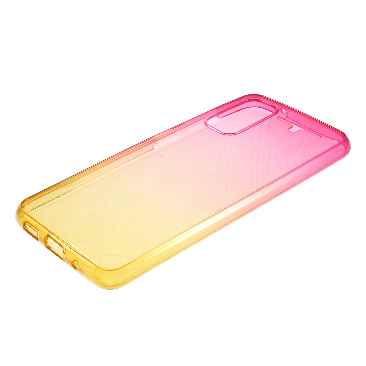 Gradient Color All-wrapped 2-Piece TPU Mobile Case for Samsung Galaxy S20 4G/S20 5G - Rose / Yellow