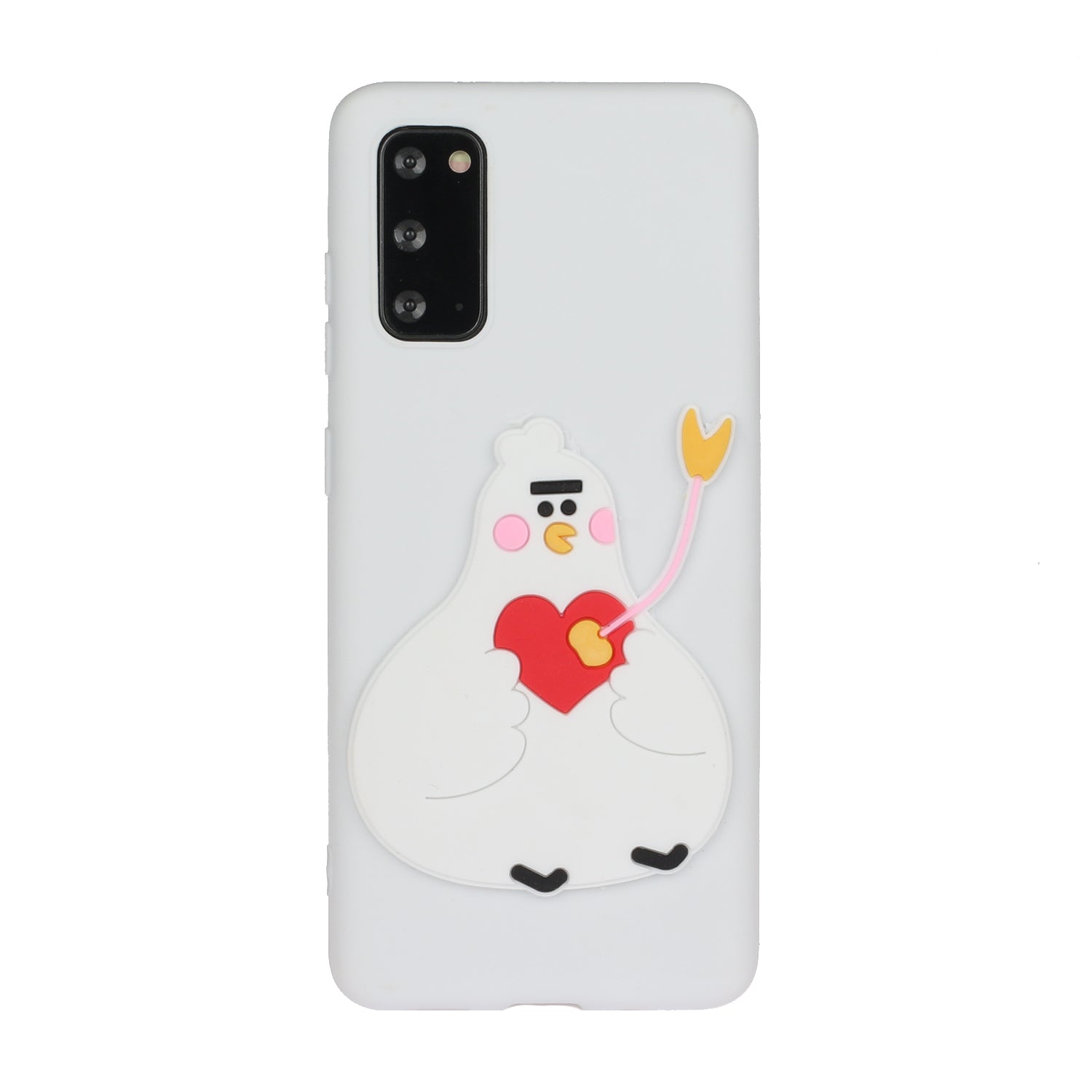 Animal Logo Decor TPU Phone Case Cover for Samsung Galaxy S20 4G/S20 5G - Chick