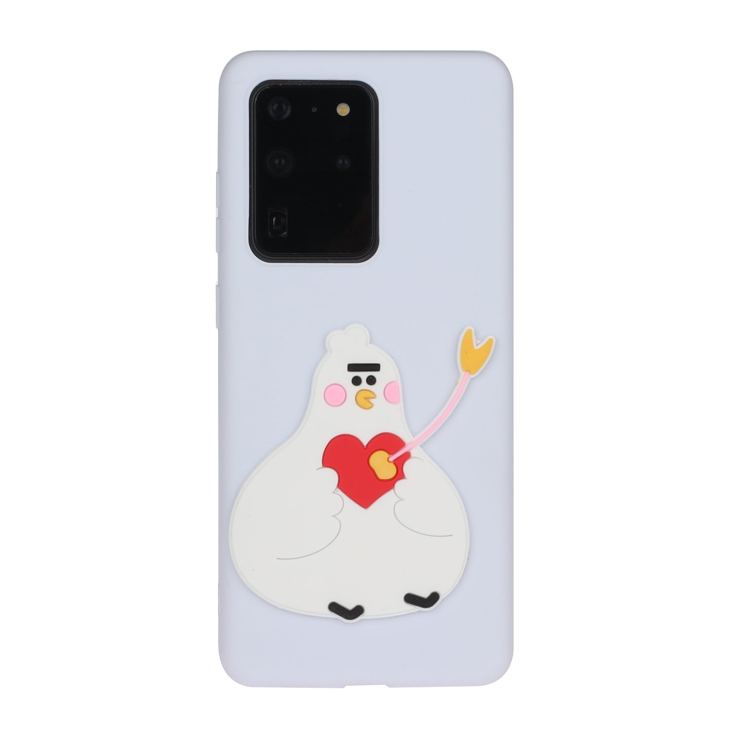 Animal Logo Decor TPU Phone Case Cover for Samsung Galaxy S20 Ultra - Chick