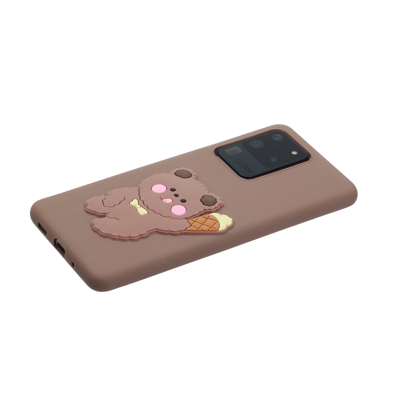 Animal Logo Decor TPU Phone Case Cover for Samsung Galaxy S20 Ultra - Bear