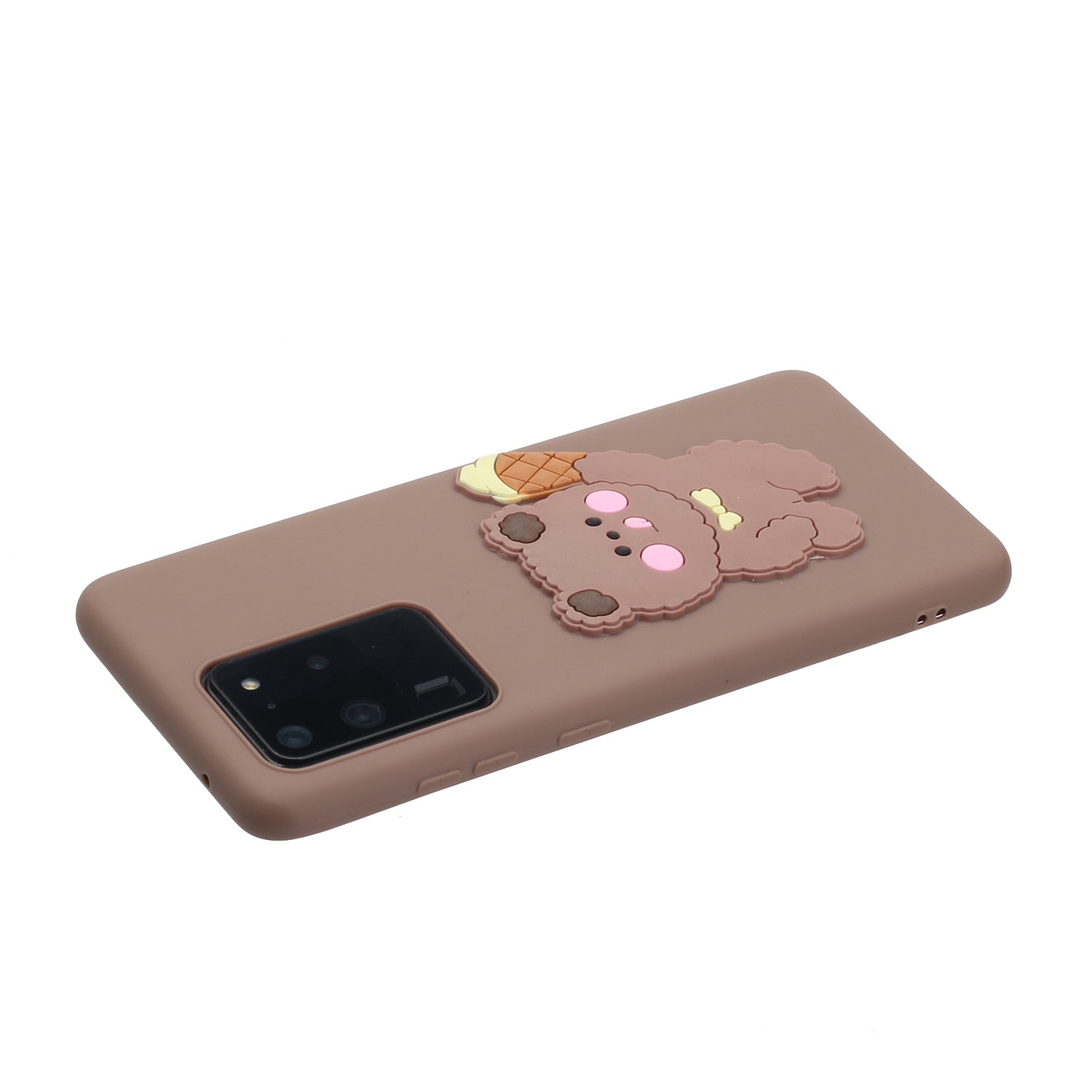 Animal Logo Decor TPU Phone Case Cover for Samsung Galaxy S20 Ultra - Bear