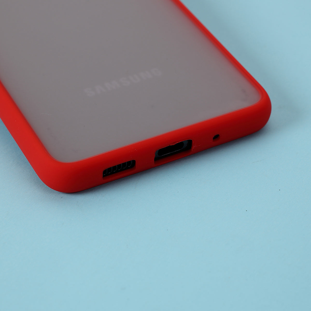 Matte PC + TPU Phone Case with Slide Camera Cover for Samsung Galaxy S20 Plus - Red