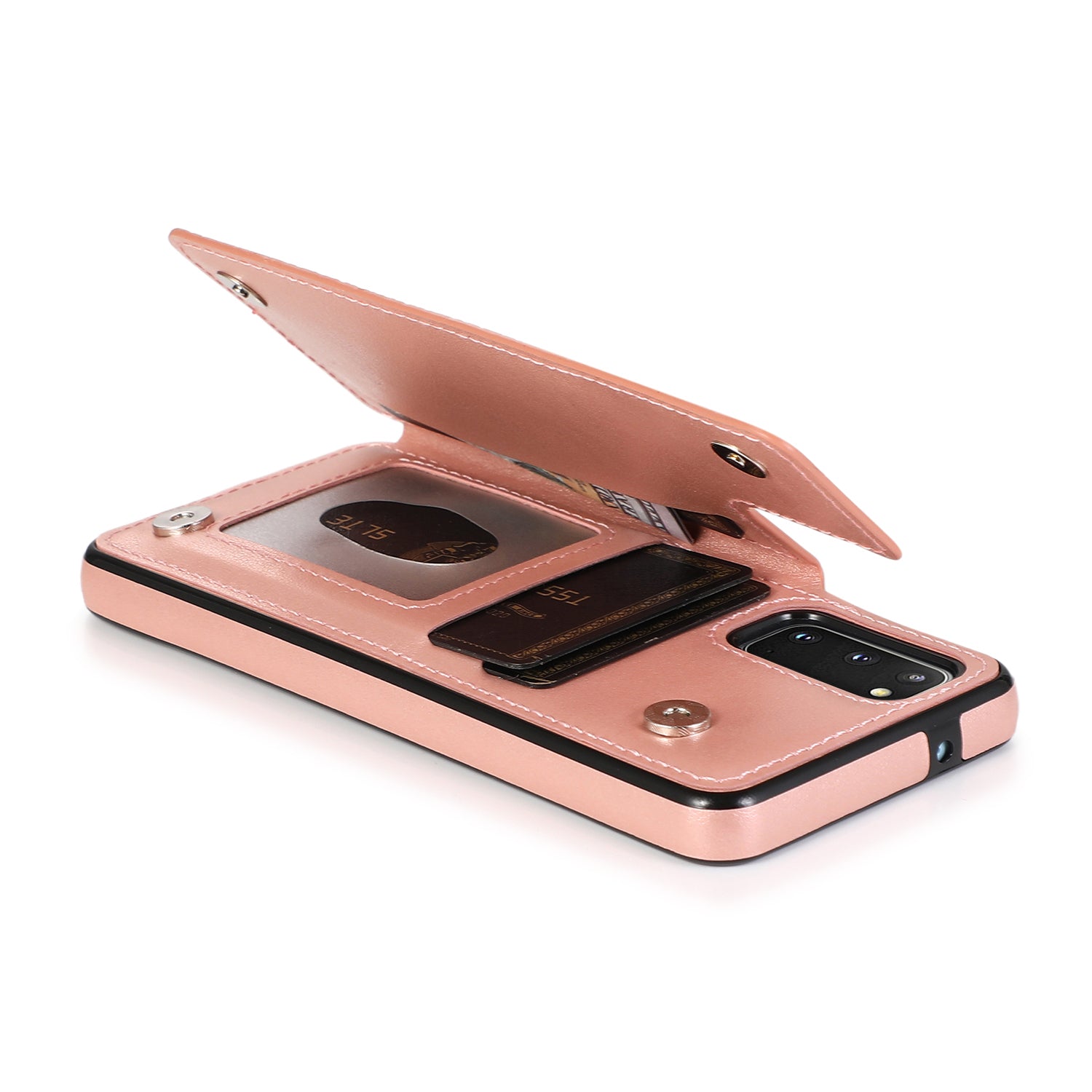 Imprint Mandala Flower PU Leather + TPU Phone Casing for Samsung Galaxy S20 4G/S20 5G - Rose Gold