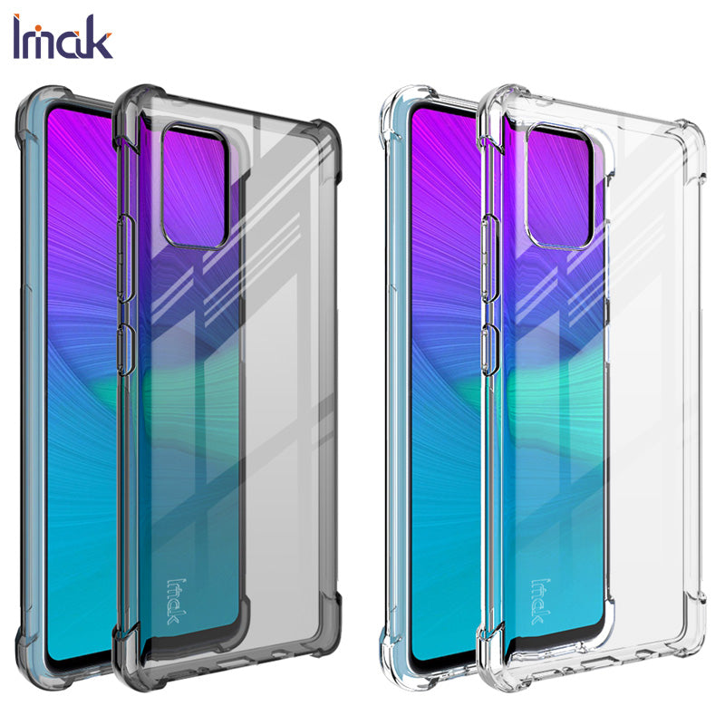 IMAK Silky Anti-drop TPU Soft Phone Case + Screen Protector for Samsung Galaxy S20 Plus - Grey