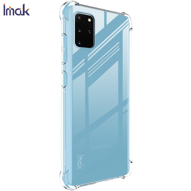 IMAK Silky Anti-drop TPU Soft Phone Case + Screen Protector for Samsung Galaxy S20 Plus - Transparent