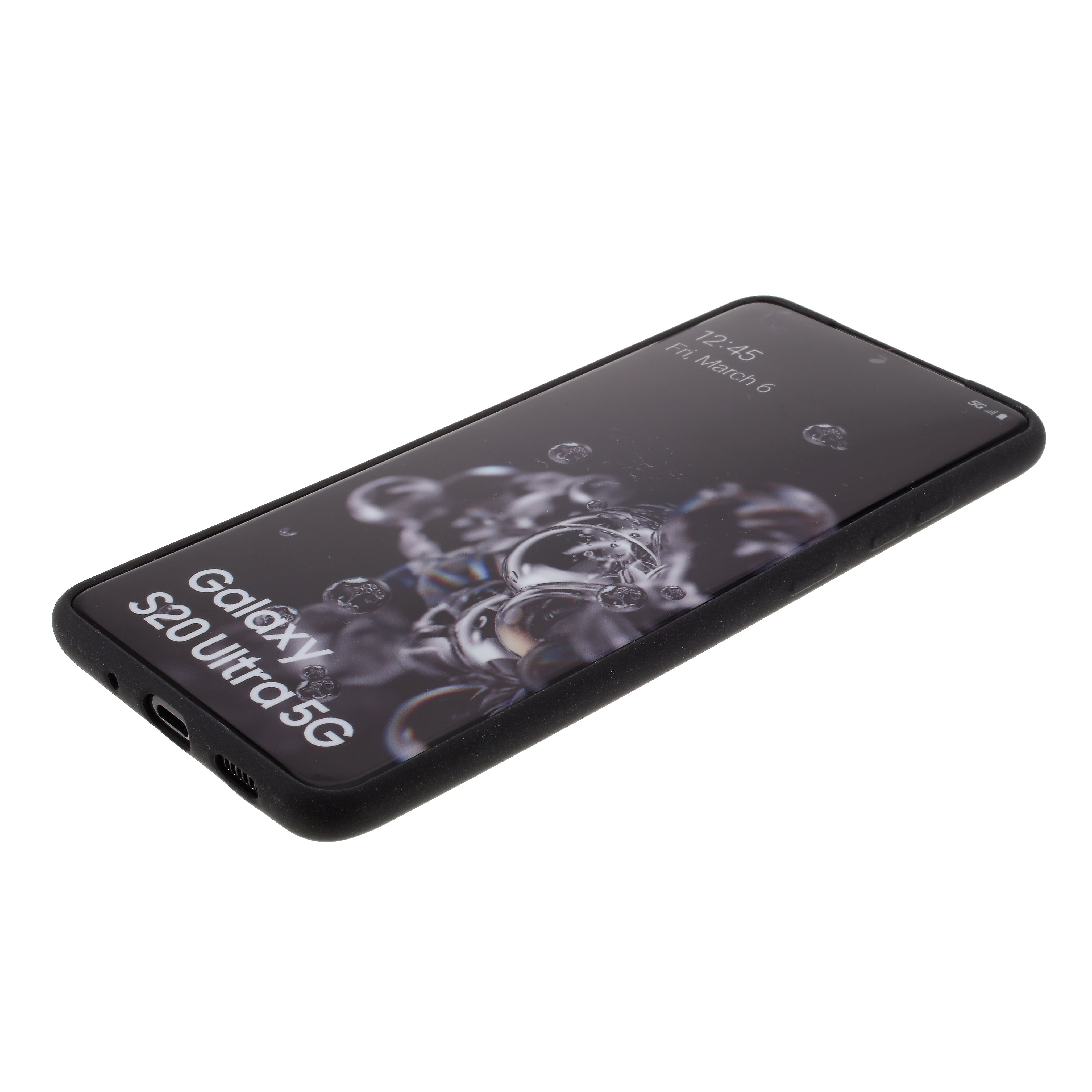 Double-sided Matte TPU Cell Phone Cover for Samsung Galaxy S20 Ultra - Black