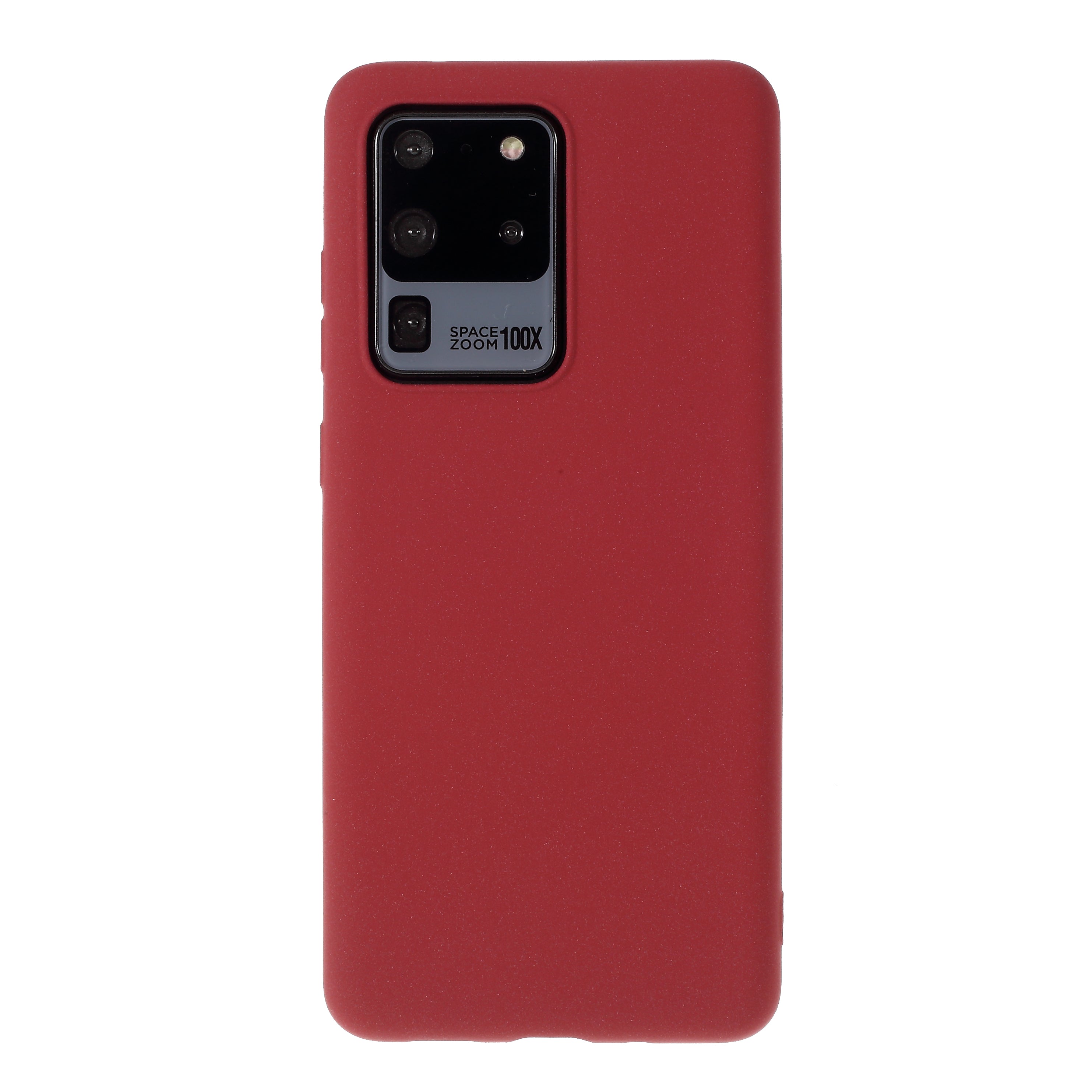 Double-sided Matte TPU Cell Phone Cover for Samsung Galaxy S20 Ultra - Red