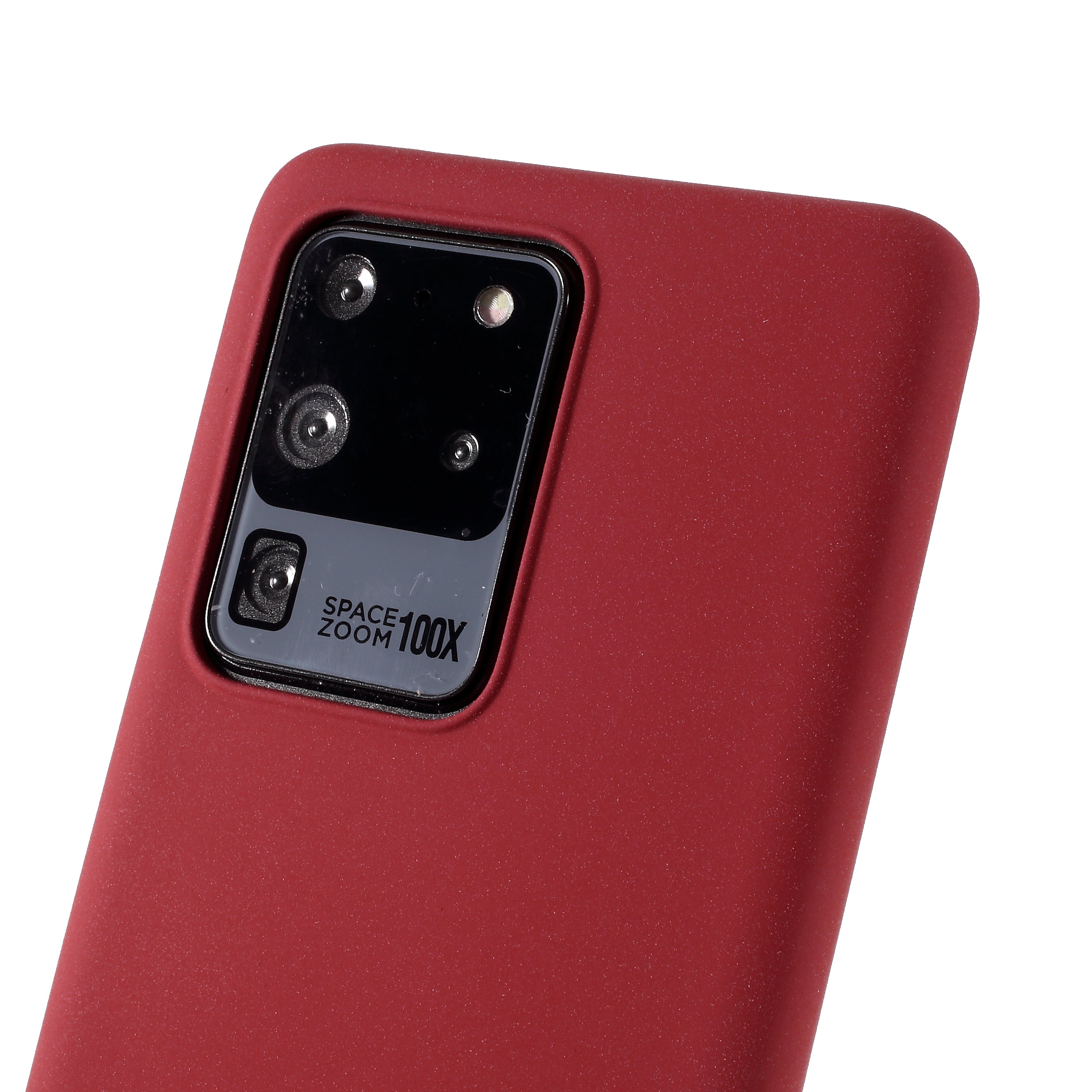 Double-sided Matte TPU Cell Phone Cover for Samsung Galaxy S20 Ultra - Red