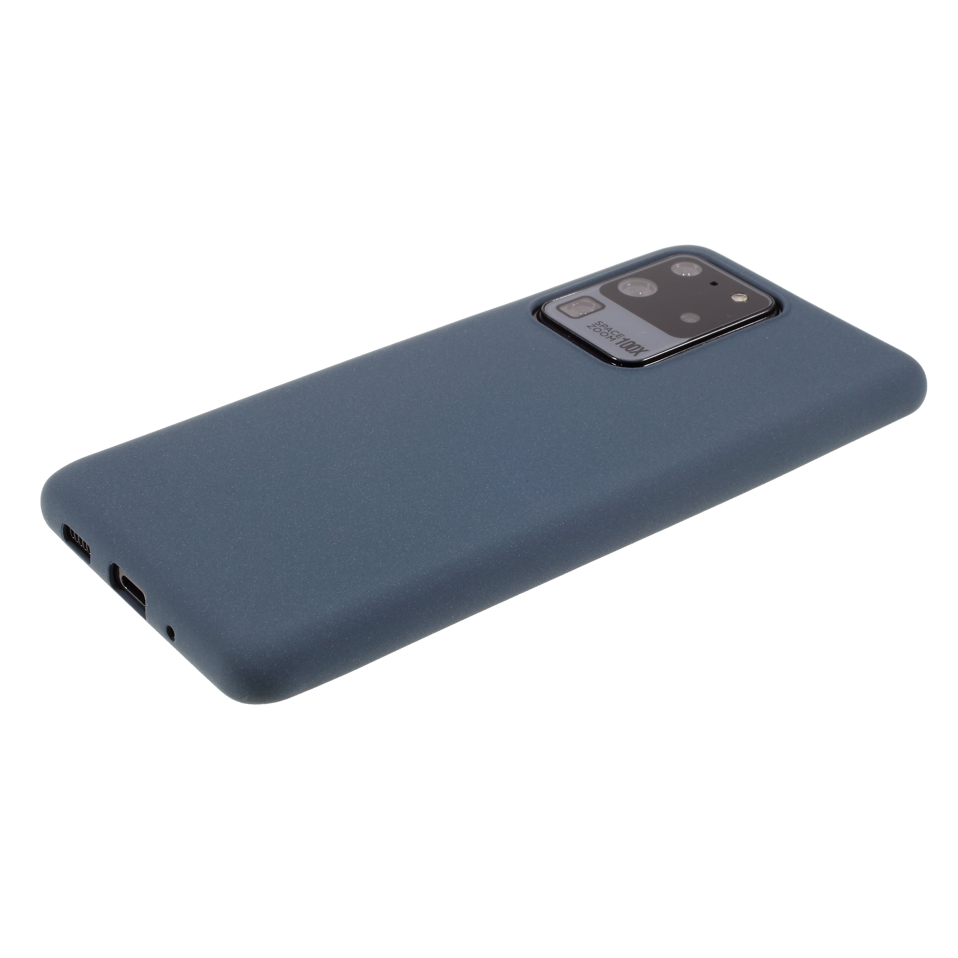 Double-sided Matte TPU Cell Phone Cover for Samsung Galaxy S20 Ultra - Blue