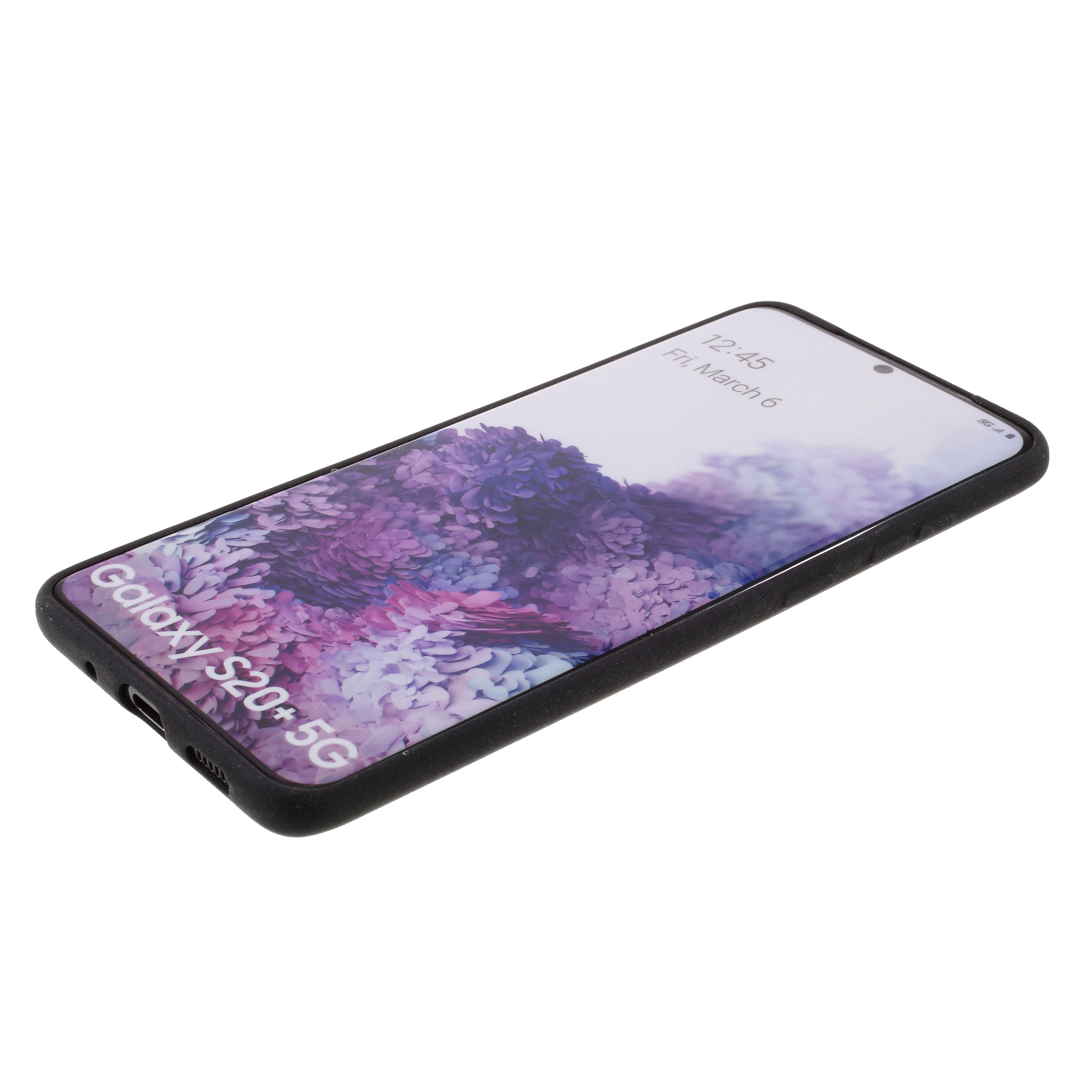 Furry Feel Double-sided Matte TPU Shell for Samsung Galaxy S20 Plus - Black