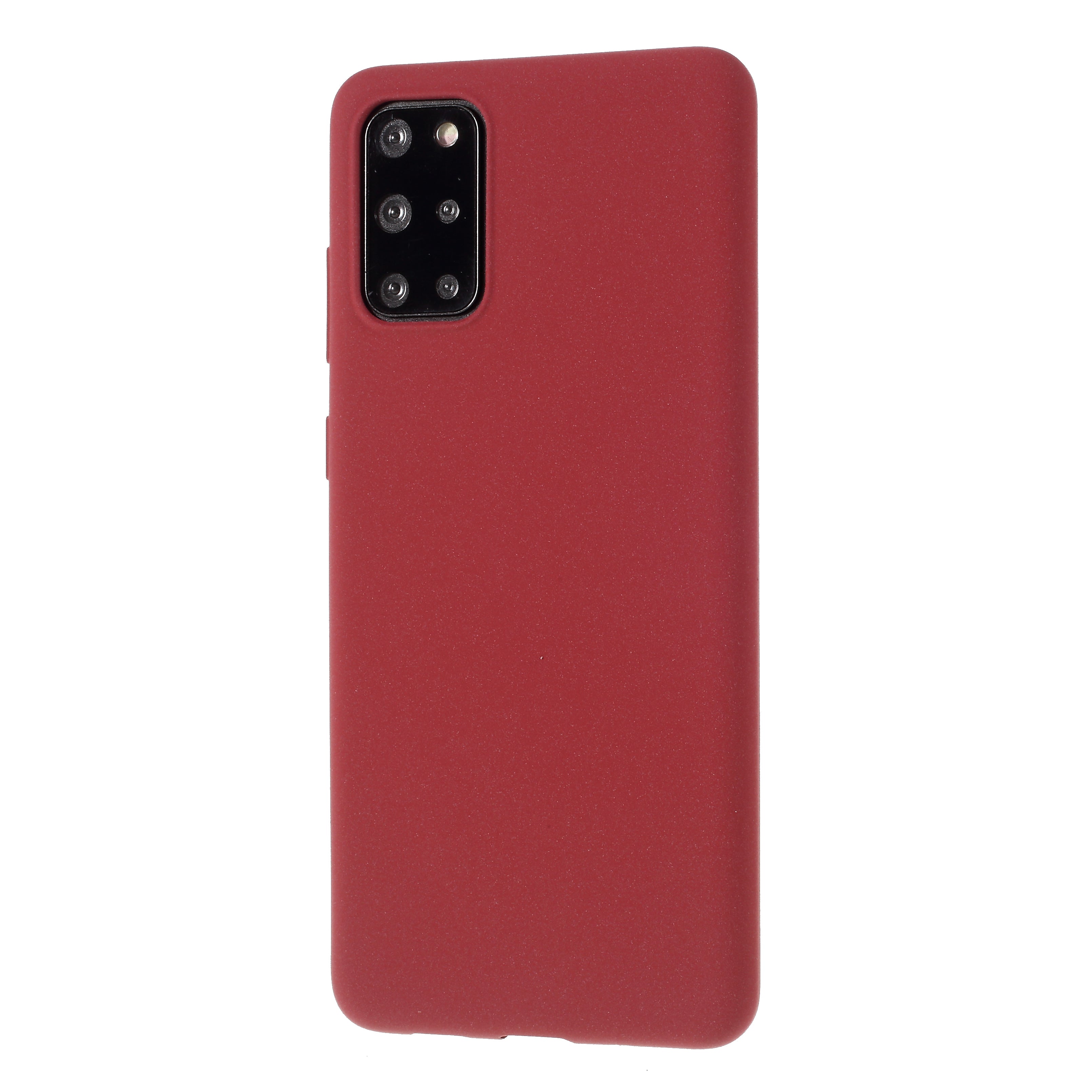 Furry Feel Double-sided Matte TPU Shell for Samsung Galaxy S20 Plus - Red