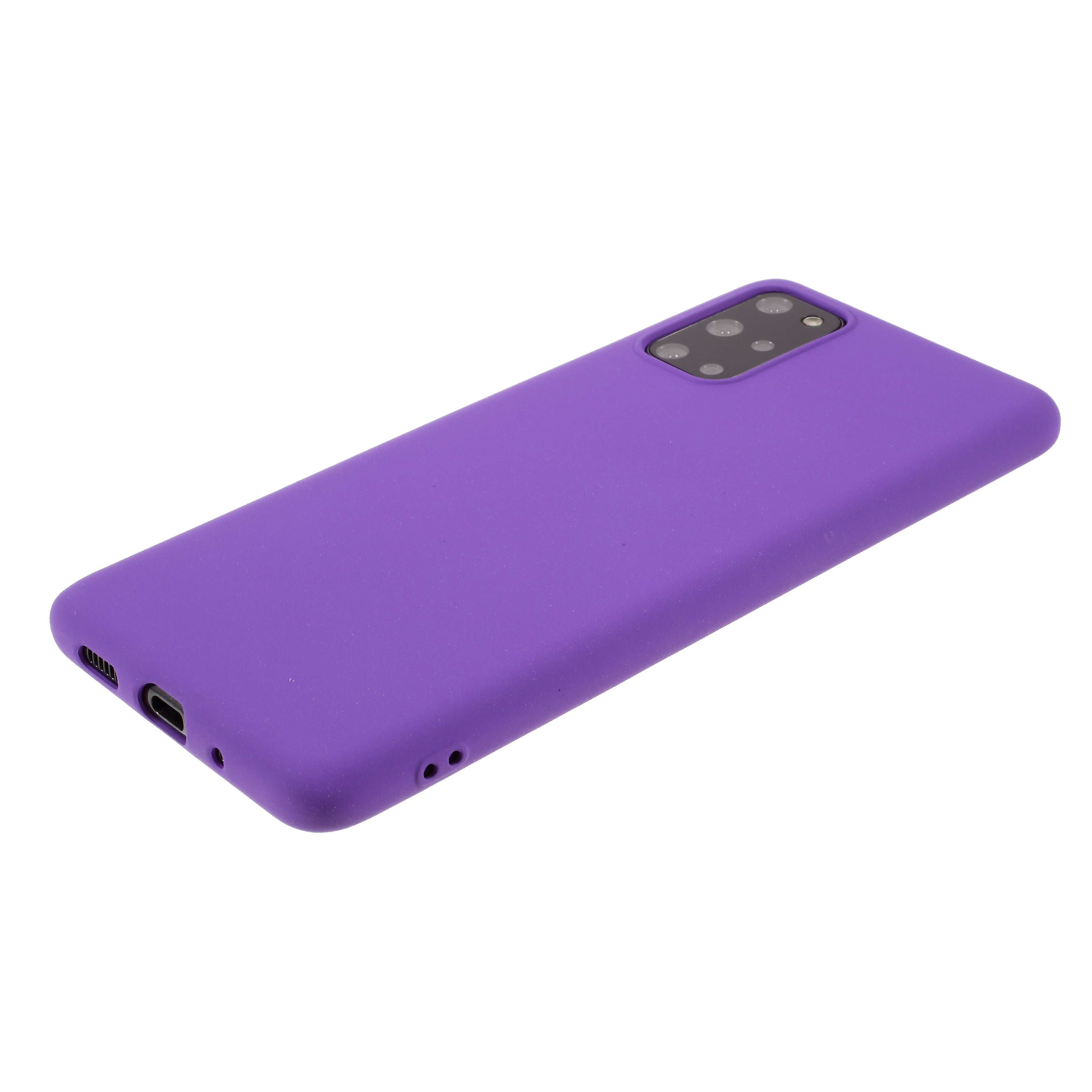 Furry Feel Double-sided Matte TPU Shell for Samsung Galaxy S20 Plus - Purple