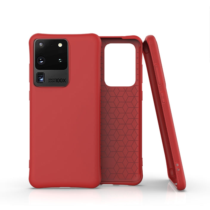 Matte Soft TPU Protective Phone Shell for Samsung Galaxy S20 Ultra - Red