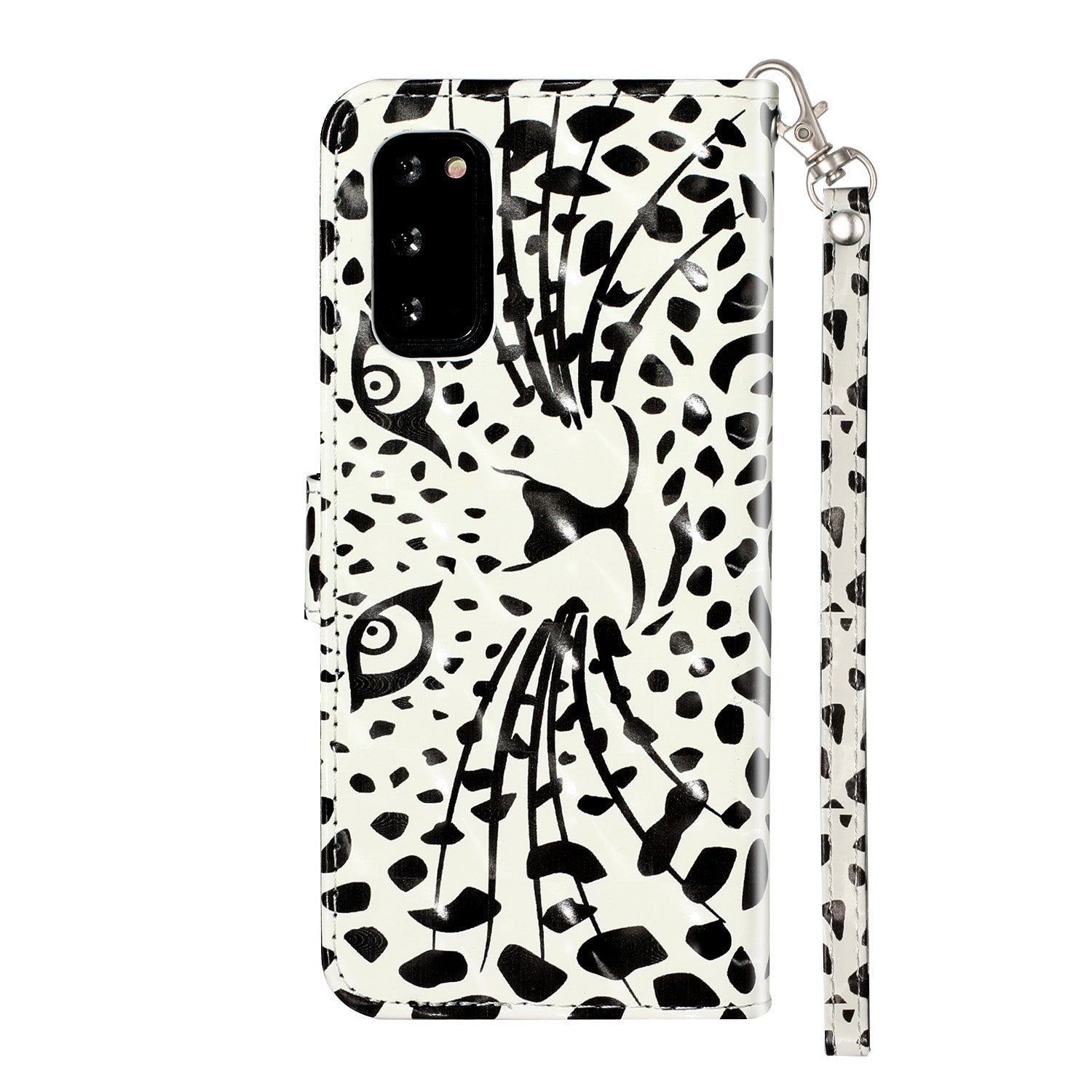 Light Spot Decor Patterned Embossed Leather Wallet Phone Case for Samsung Galaxy S20 4G/S20 5G - Cartoon Leopard