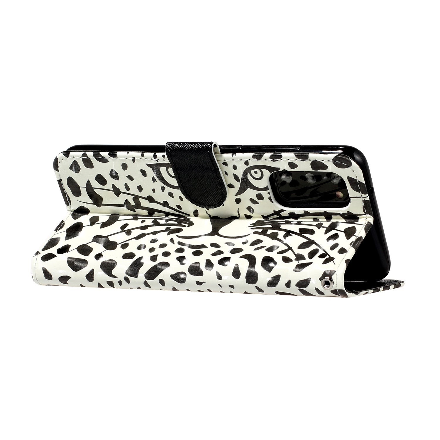 Light Spot Decor Patterned Embossed Leather Wallet Phone Case for Samsung Galaxy S20 4G/S20 5G - Cartoon Leopard