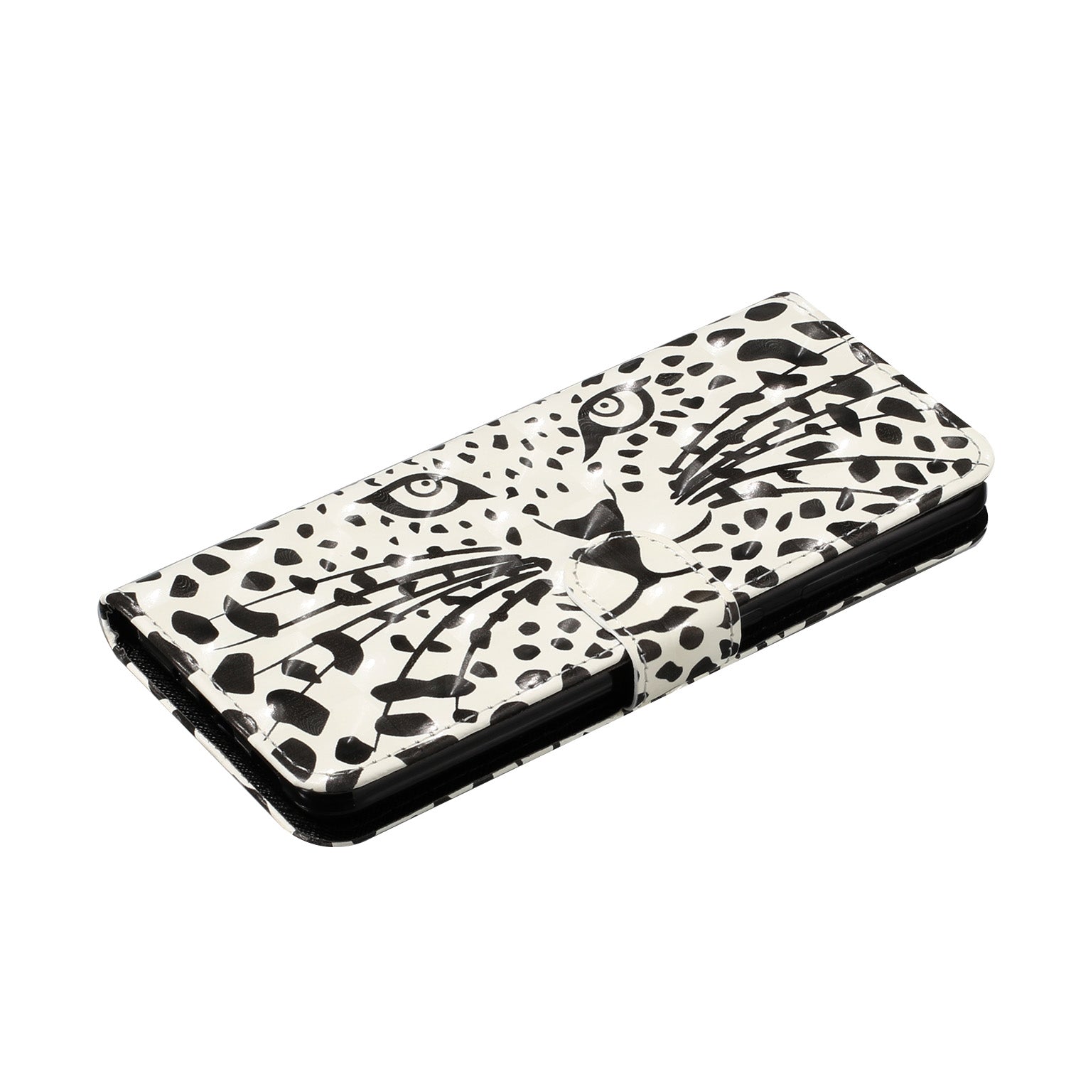 Light Spot Decor Patterned Embossed Leather Wallet Phone Case for Samsung Galaxy S20 4G/S20 5G - Cartoon Leopard