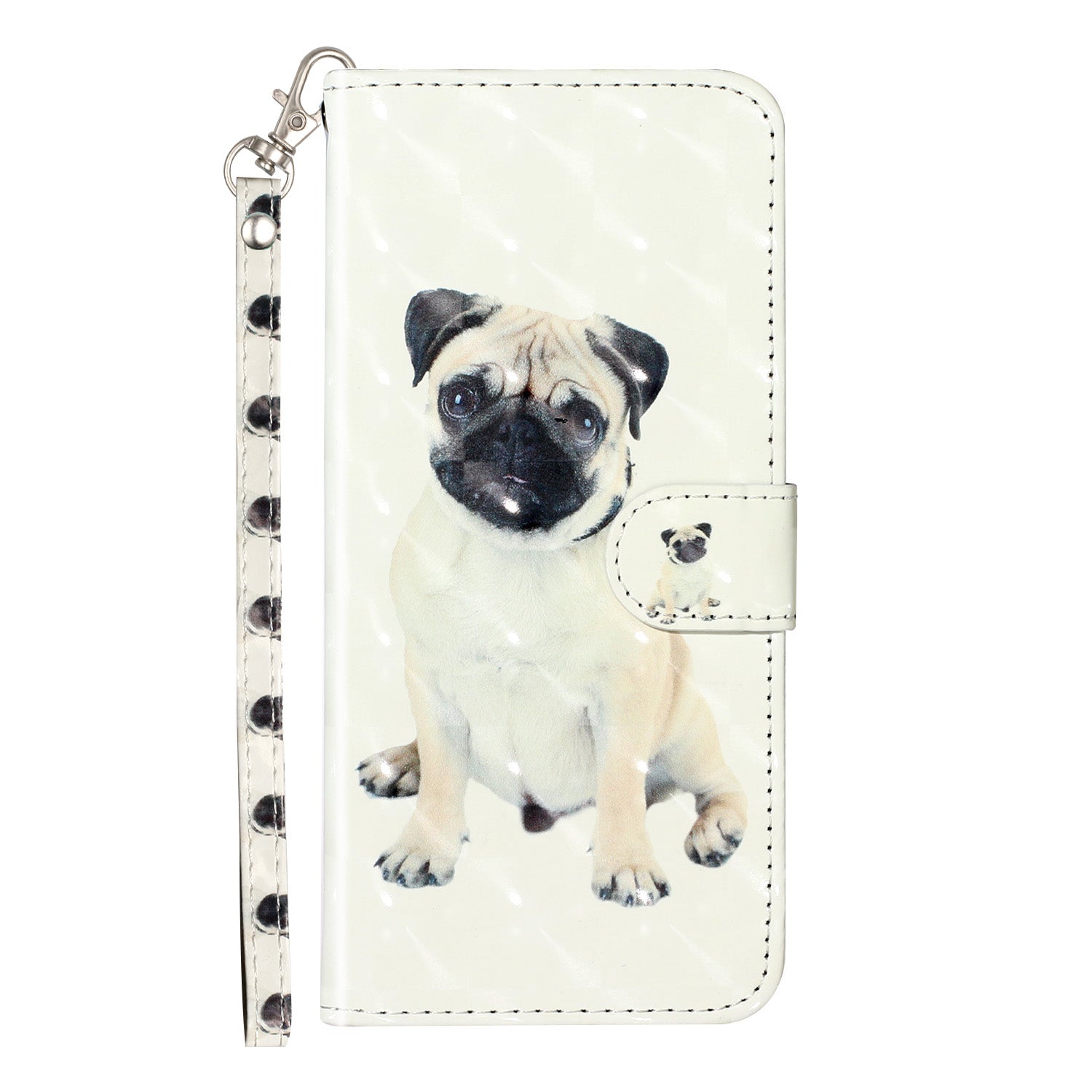 Light Spot Decor Patterned Embossed Leather Wallet Phone Case for Samsung Galaxy S20 4G/S20 5G - Dog