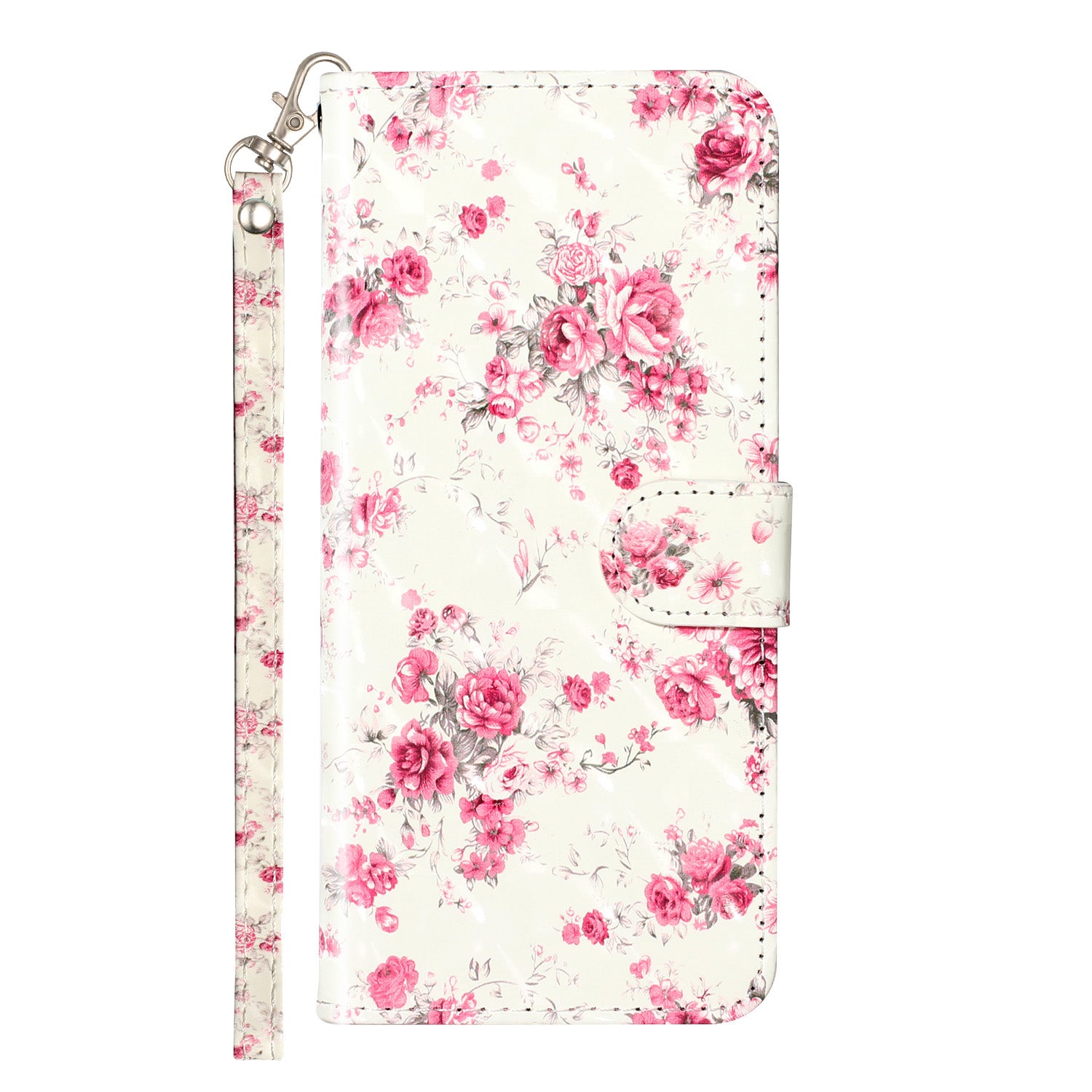 Light Spot Decor Patterned Embossed Leather Wallet Phone Case for Samsung Galaxy S20 4G/S20 5G - Flower