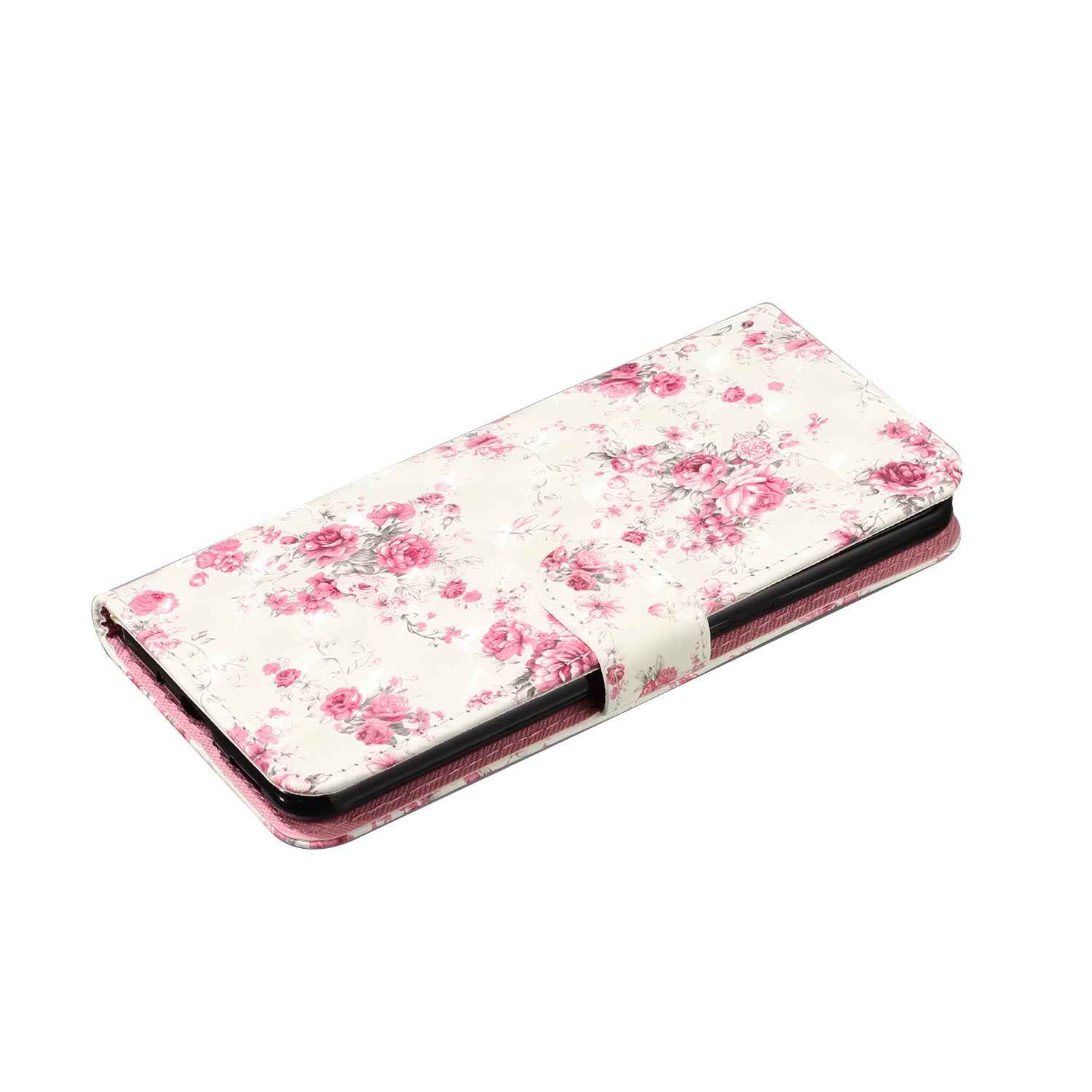 Light Spot Decor Patterned Embossed Leather Wallet Phone Case for Samsung Galaxy S20 4G/S20 5G - Flower