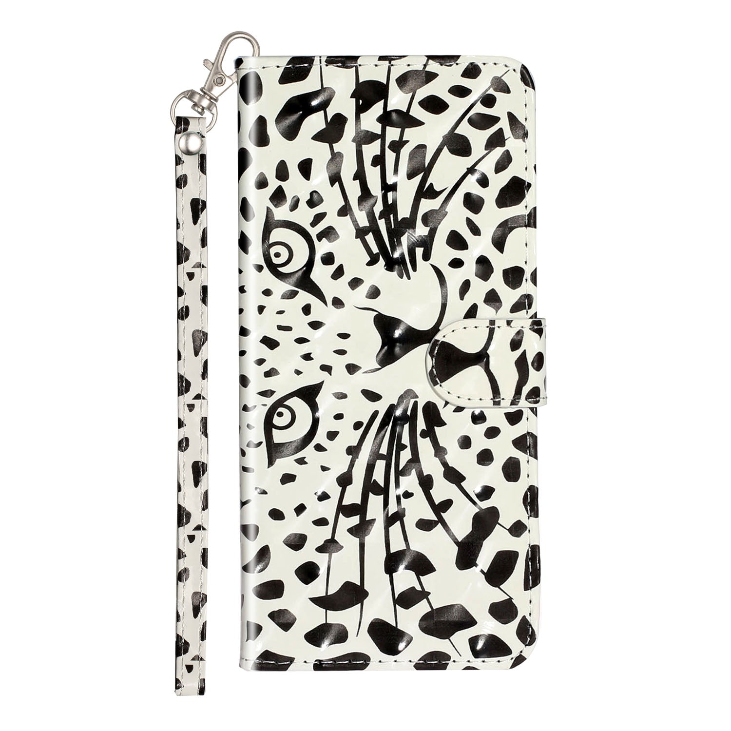 Light Spot Decor Patterned Embossed Leather Wallet Case Cover for Samsung Galaxy S20 Plus - Cartoon Leopard