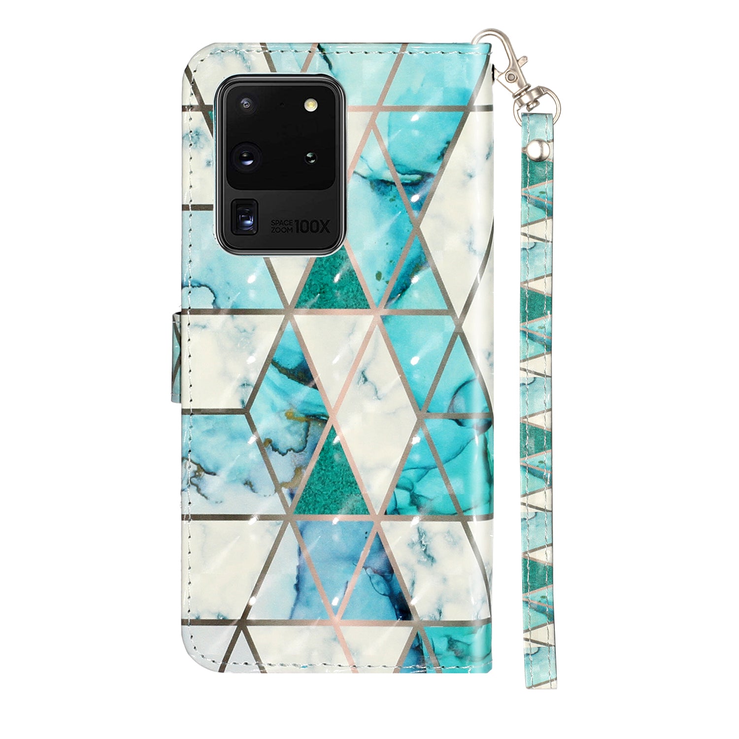 Light Spot Decor Pattern Embossed Leather Case Wallet for Samsung Galaxy S20 Ultra - Ceramic Tile