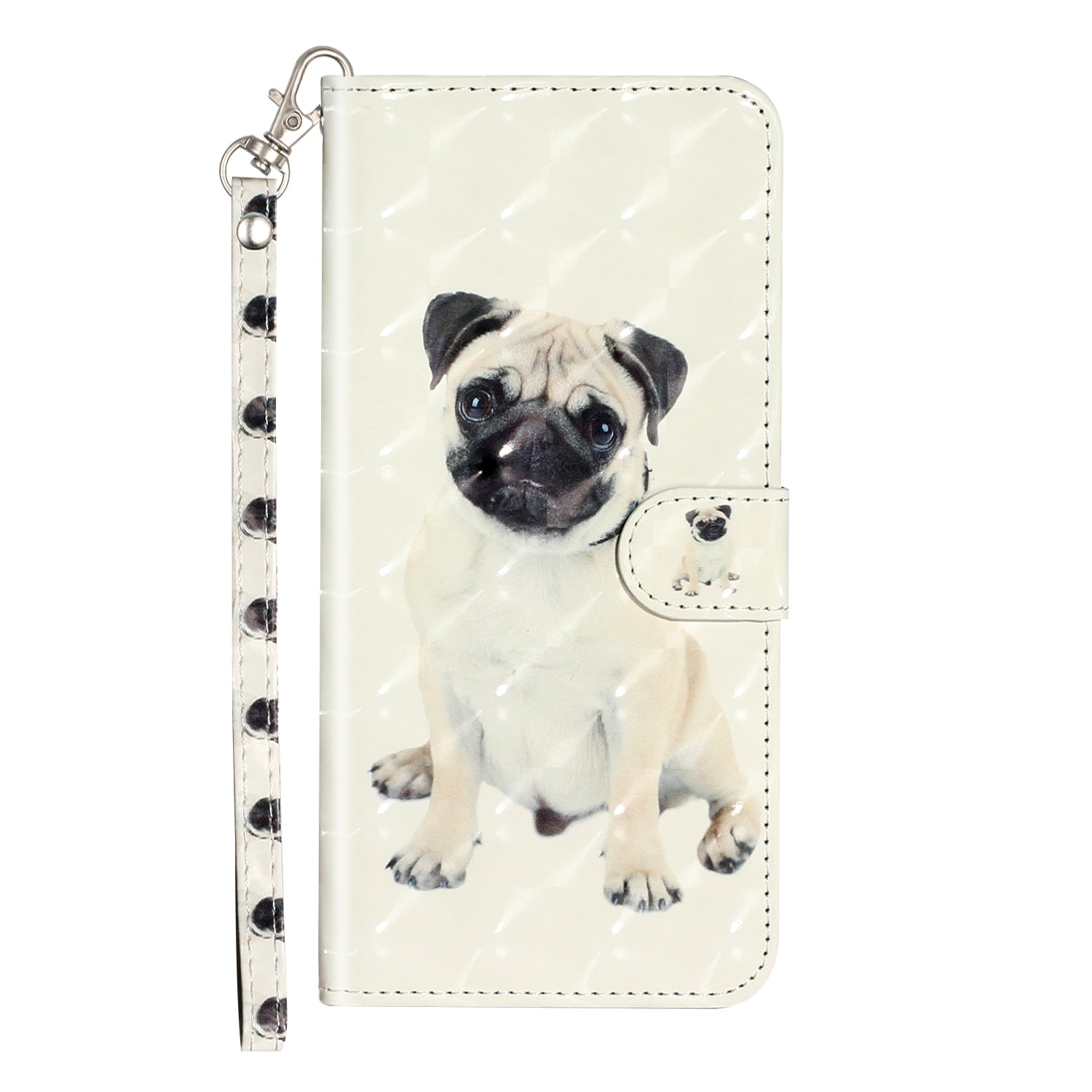 Light Spot Decor Pattern Embossed Leather Case Wallet for Samsung Galaxy S20 Ultra - Dog