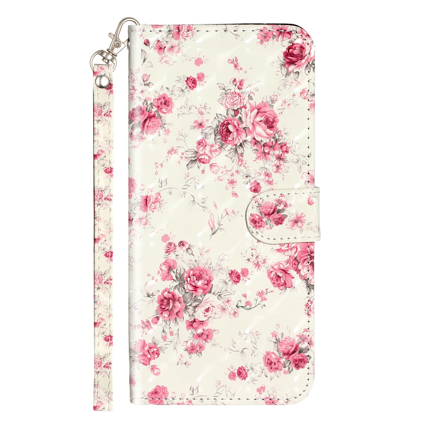 Light Spot Decor Pattern Embossed Leather Case Wallet for Samsung Galaxy S20 Ultra - Flower