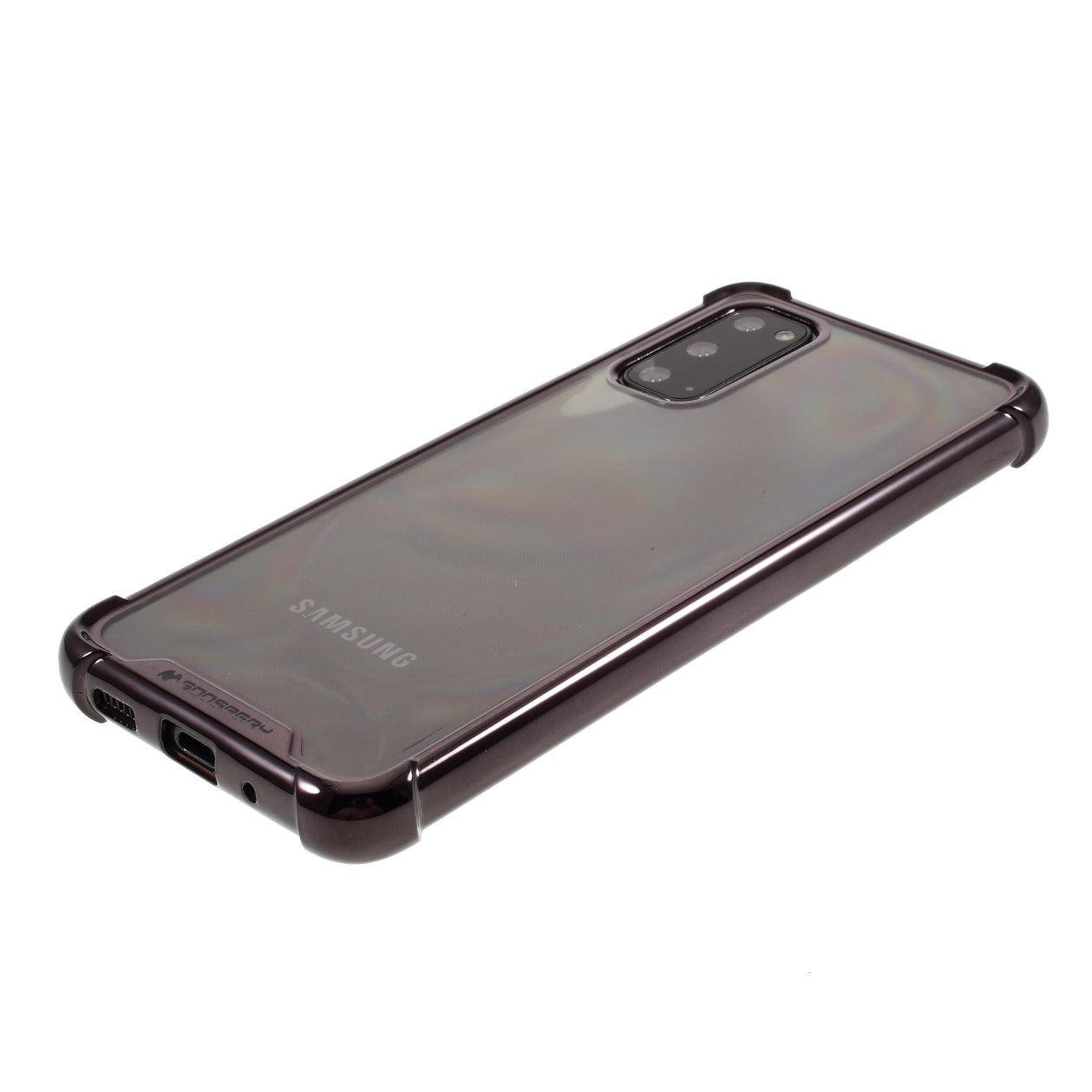 MERCURY GOOSPERY Case Electroplating TPU Mobile Phone Shell for Samsung Galaxy S20 4G/S20 5G - Black