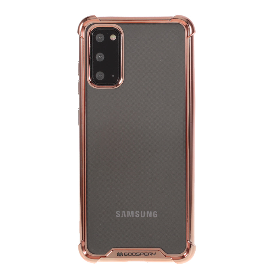 MERCURY GOOSPERY Case Electroplating TPU Mobile Phone Shell for Samsung Galaxy S20 4G/S20 5G - Rose Gold